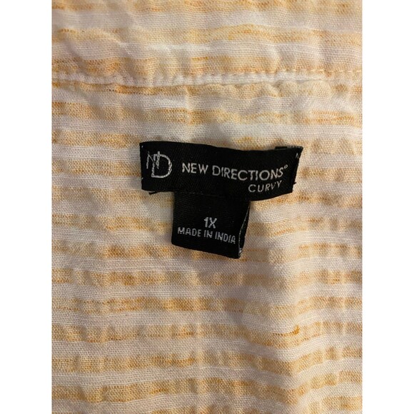 New Direction Blouse Plus Size XL Curvy Woman’s Top Striped Sleeveless Summer - Picture 8 of 10